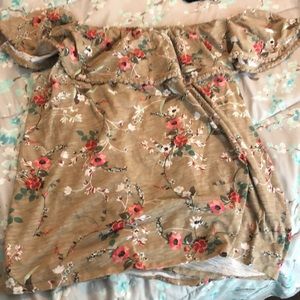 Fancy open shoulder blouse